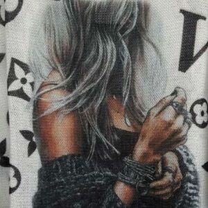 76. Made in Italy Gray Graphic Print sweater( preorders only)